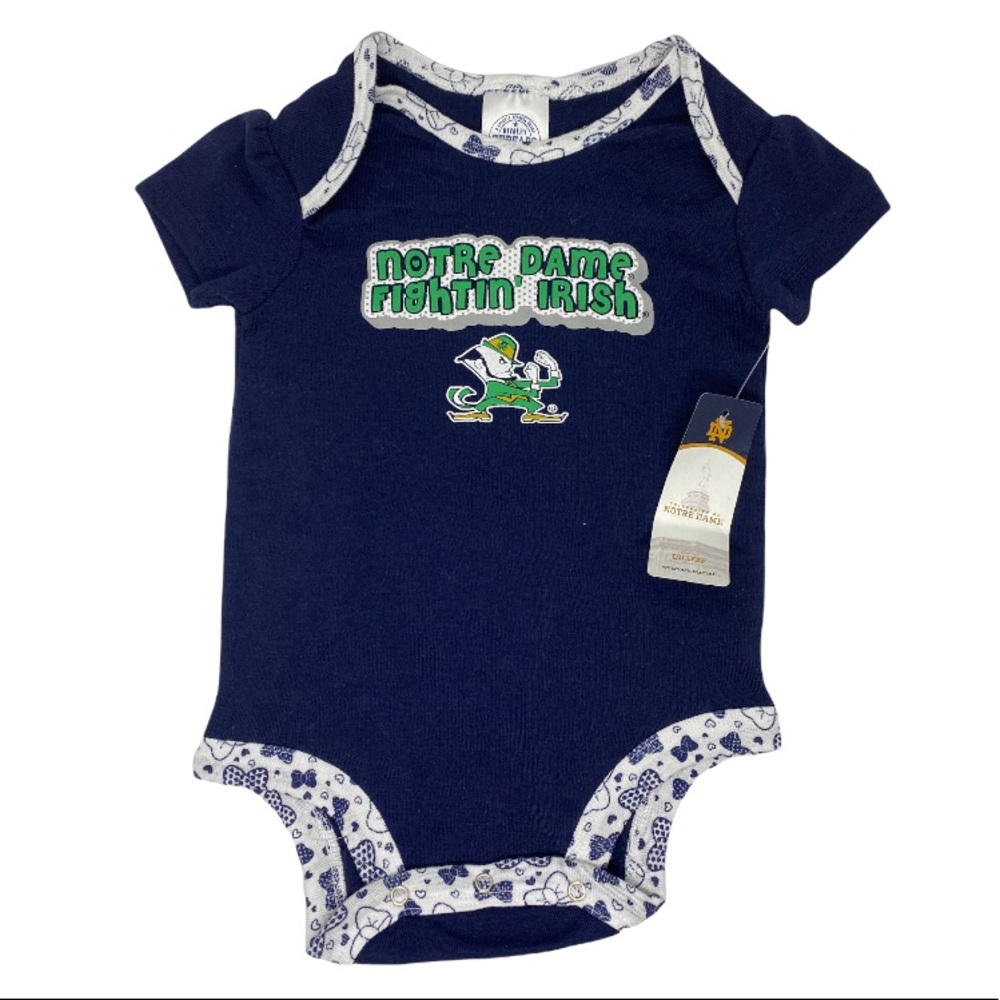 NWTs (6-9m) Rivalry Threads 91 Notre Dame Fighting Irish Blue Bodysuit (1020)
